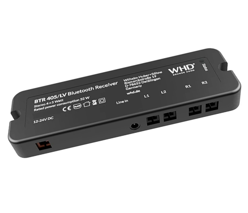 4x10W Verstärker BTR405LV 12V-24V Aktiver Deckenverstärker mit Bluetooth mit APP und Klangregler