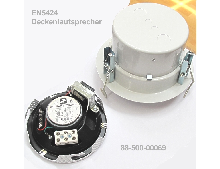 190mm ELA Deckenlautsprecher RGS5FT/EN 100V 6/10W EN54-24 mit Keramikklemme und Feuerschutztopf Weiss