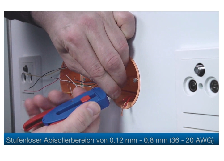 Abisolierzangen für Drähte und Litzenkabel 0,16 - 0,8mm Abisoliermesser Entmanteler