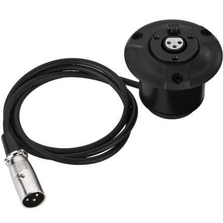 Mikrofonhalter-gummi-xlr-einbau-88-552-00540 Mikrofonhalter Mikro Grundplatte XLR für Schwanenhals Mikrofon