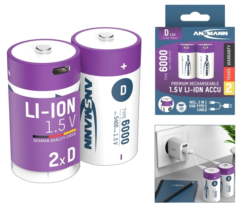 Ansmann_Lithiumakku_1314-0005_33-500-01530_B01 Lithiumakku 1,5Volt Mono D-Zelle je 6000mAh inkl USB-C Ladekabel - 2er-Pack