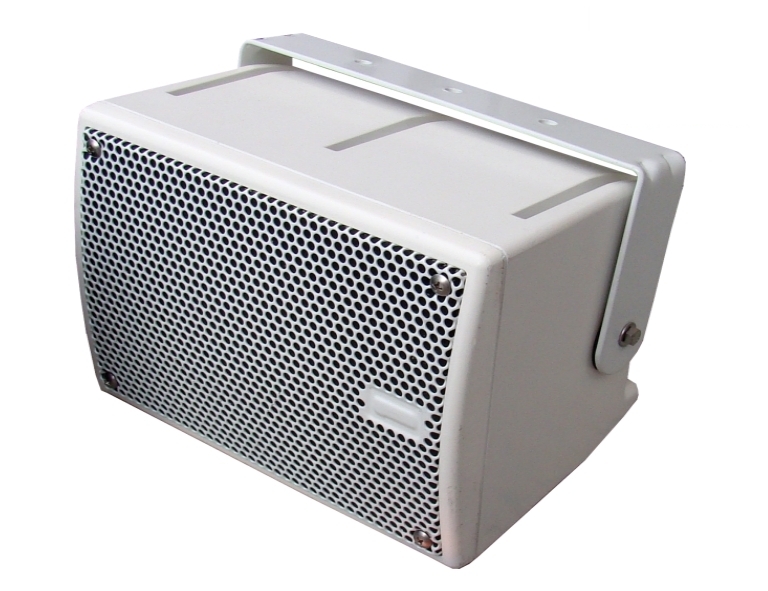 Lautsprecherbox 200W Outdoorbox IP56 8ohm +100V 104HTH Weiss mit Halter