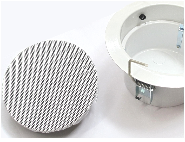 190mm ELA Deckenlautsprecher RGS5FT/EN 100V 6/10W EN54-24 mit Keramikklemme und Feuerschutztopf Weiss